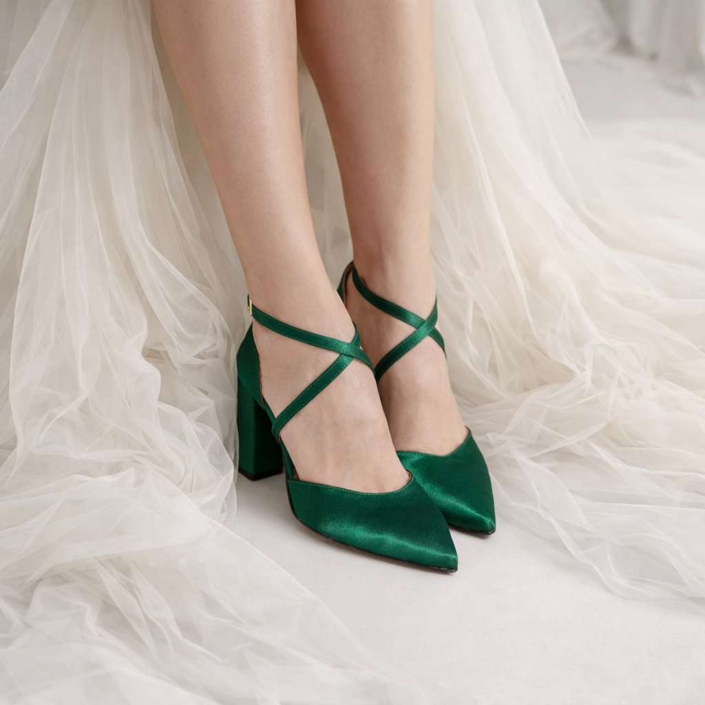 Emerald Satin Maddie