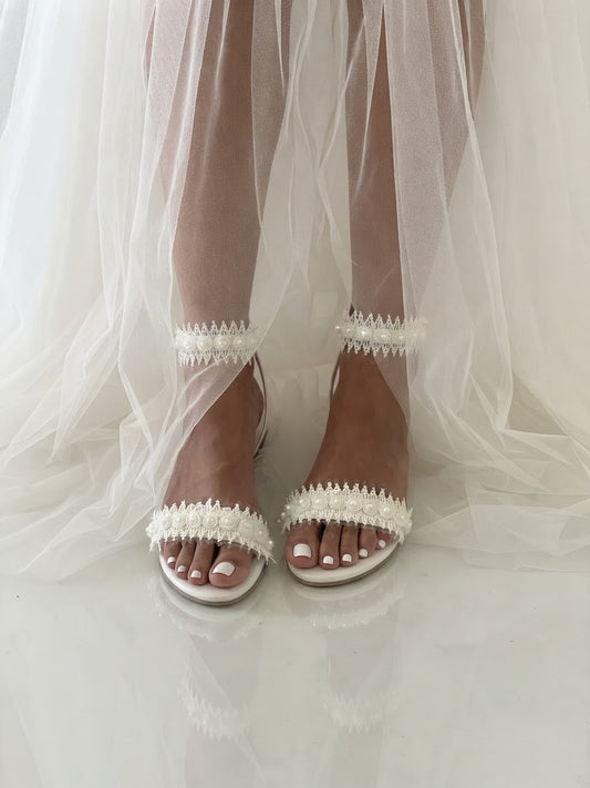 Lace Ankle Strap Sandals ARIADNI