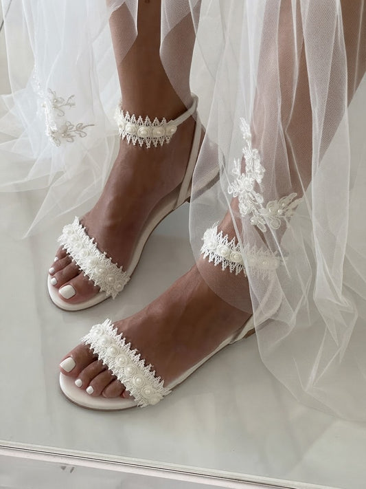 Lace Ankle Strap Sandals ARIADNI