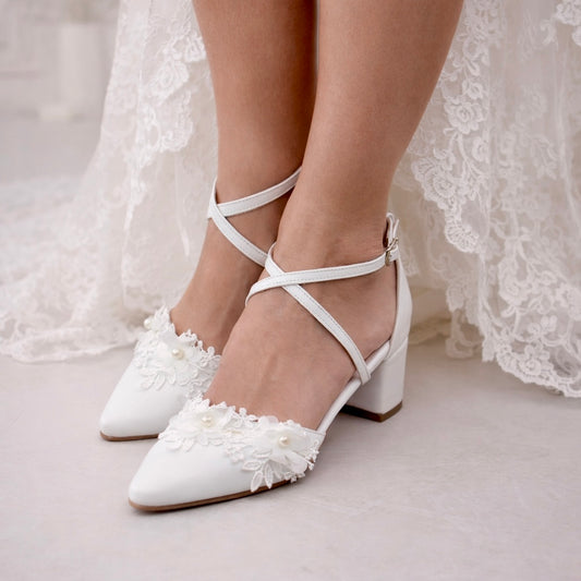 EMILY Flower Lace heels