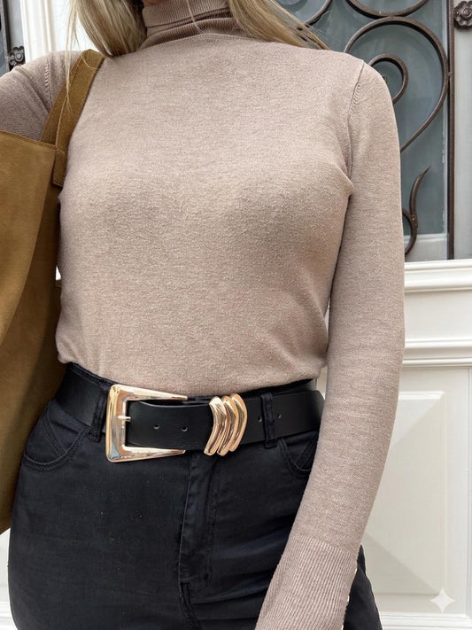Black 90's Vintage Style Belt NINA