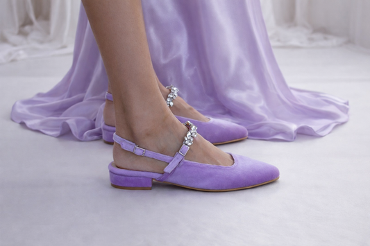 GLAM LILA Velvet flats