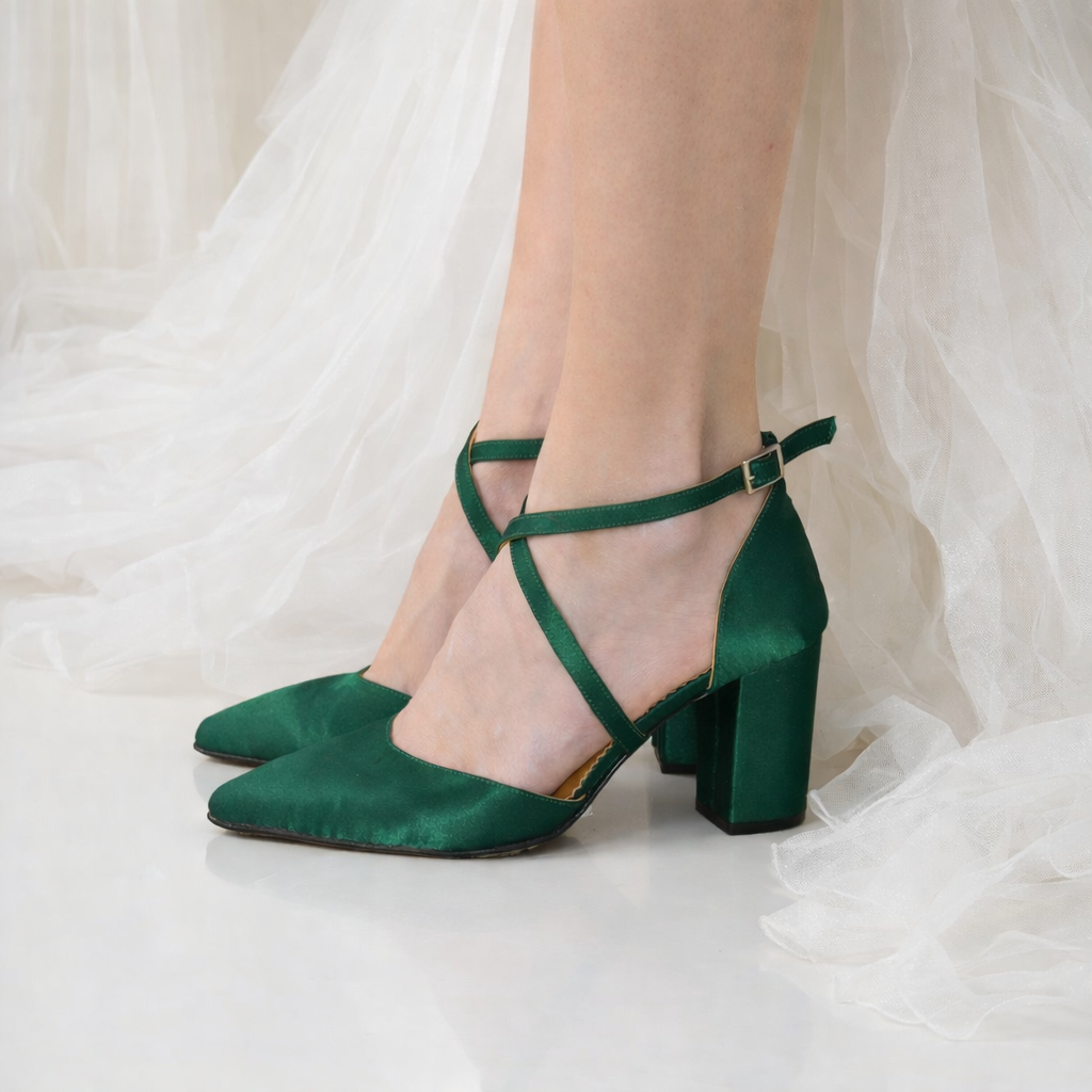 Emerald Satin Maddie