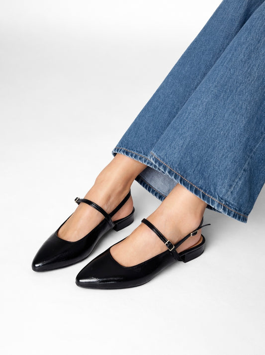 Mary Jane patent leather flats