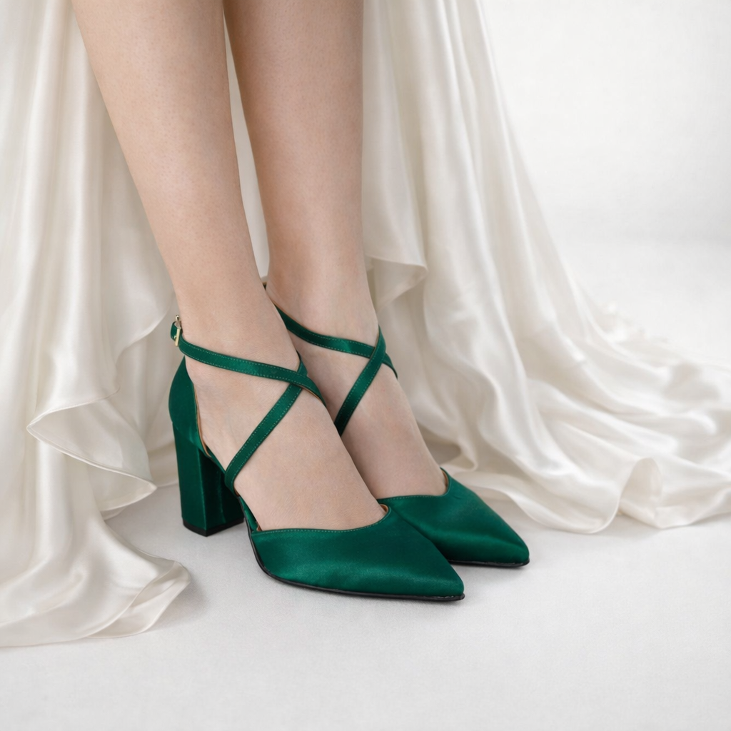 Emerald Satin Maddie