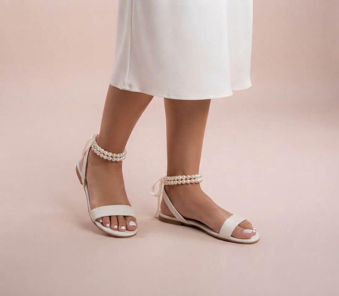 Pearl Ankle Strap Sandals ANTHI