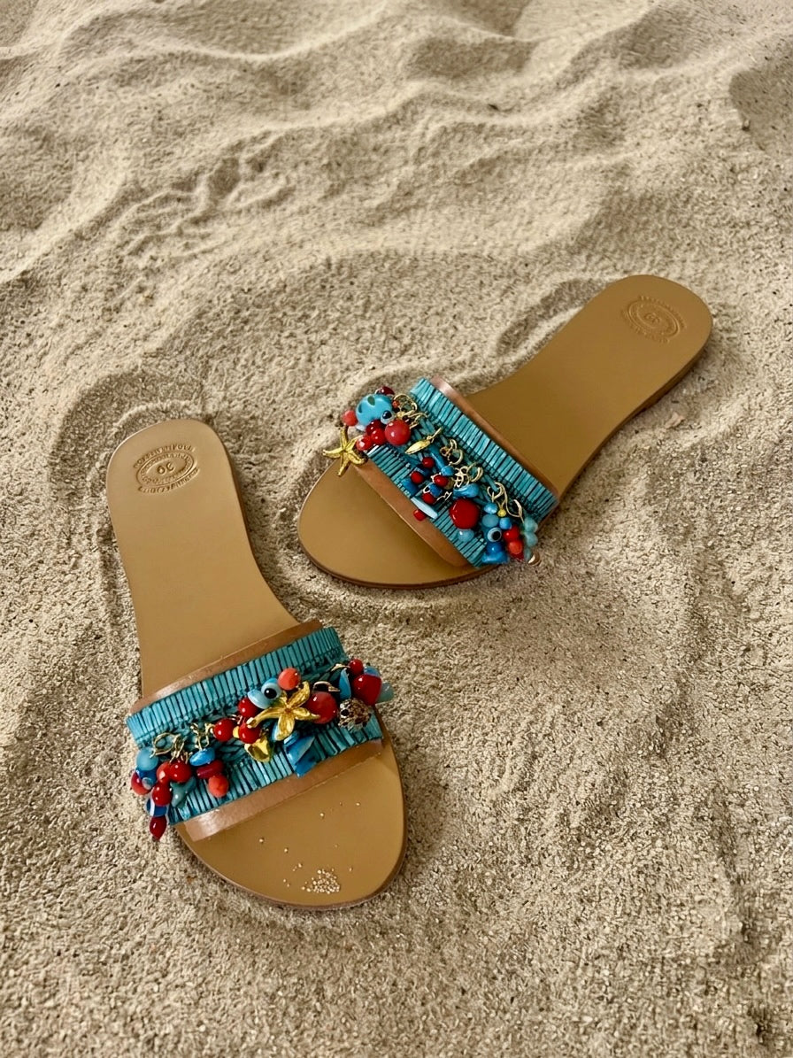 STARFISH Boho Beaded Beach Slides