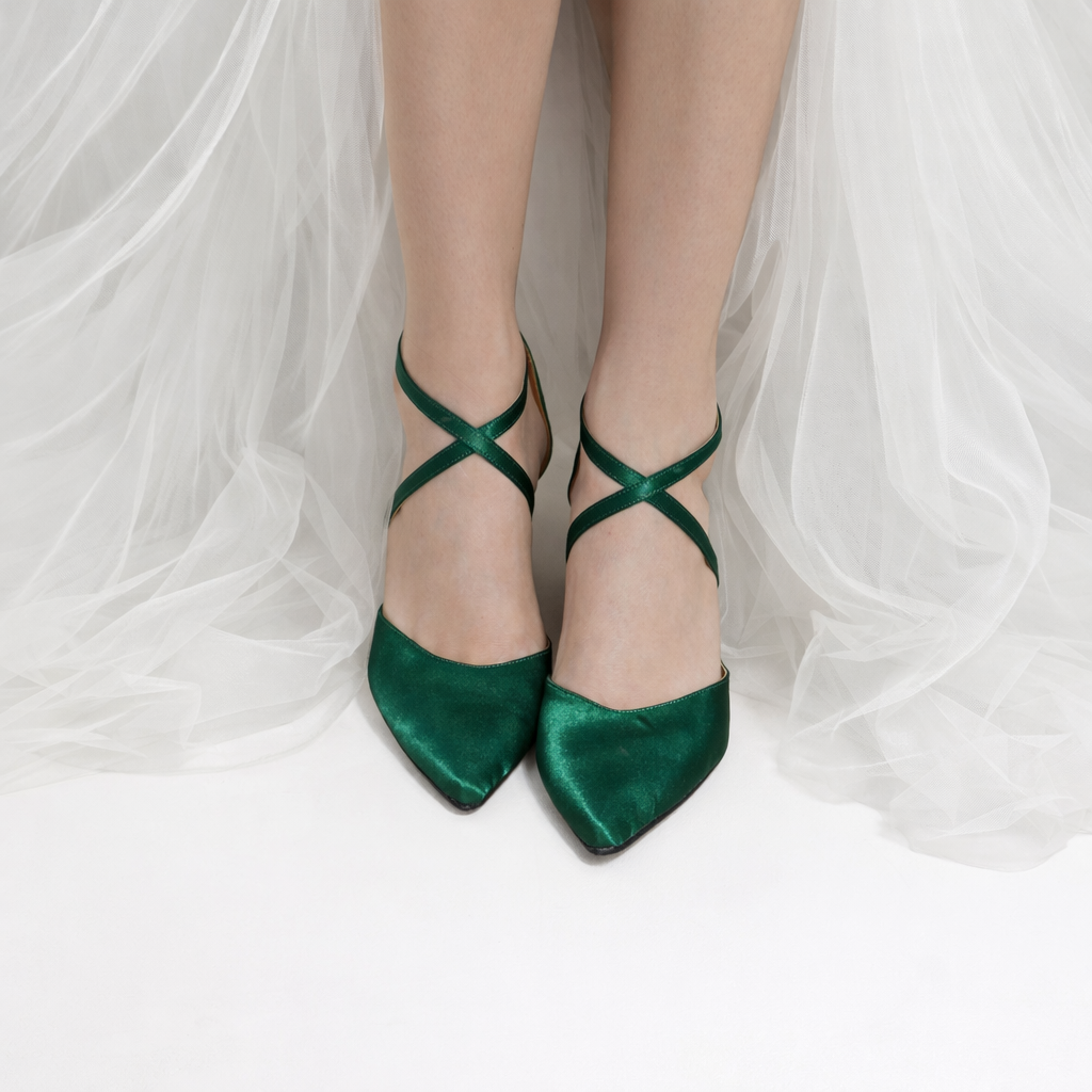 Emerald Satin Maddie