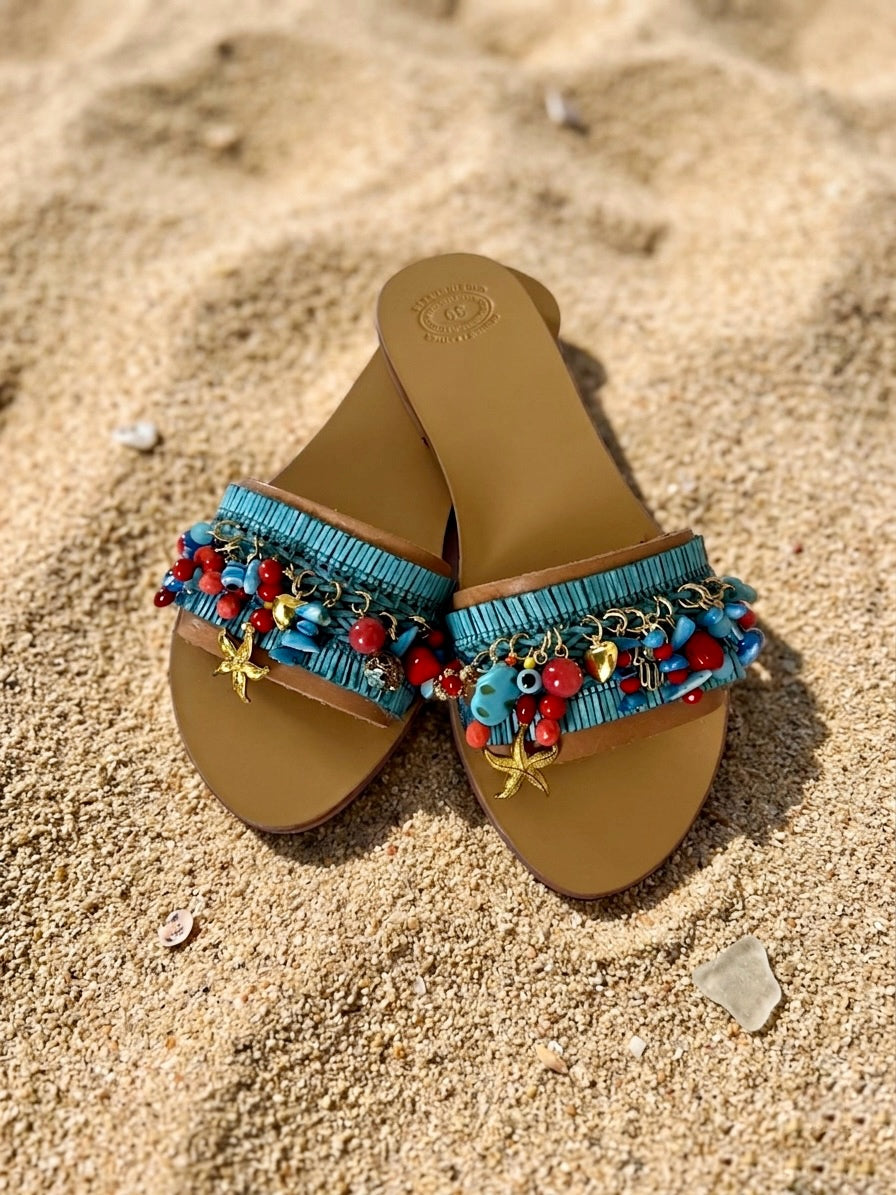 STARFISH Boho Beaded Beach Slides