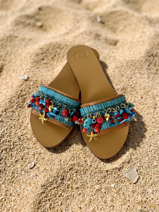 STARFISH Boho Beaded Beach Slides