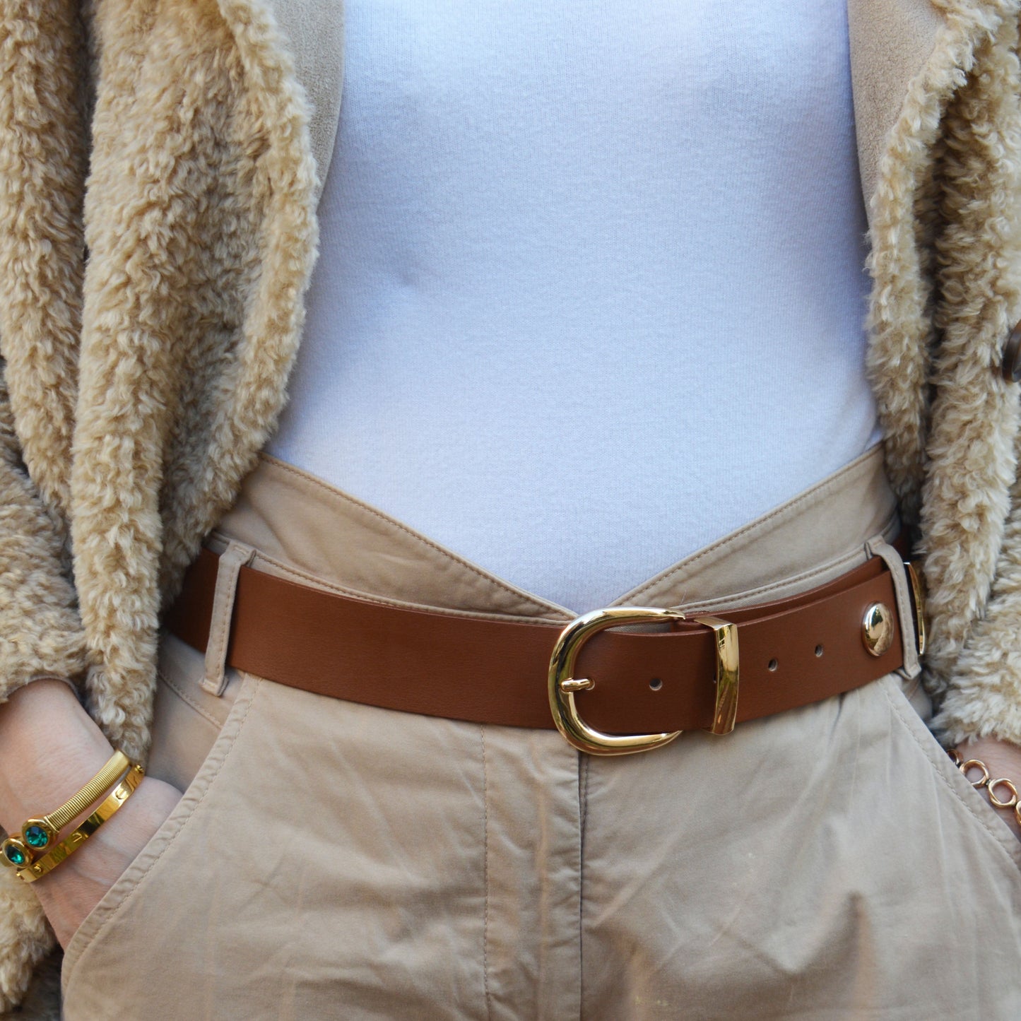 Leather Belt GOLDEN ARROW
