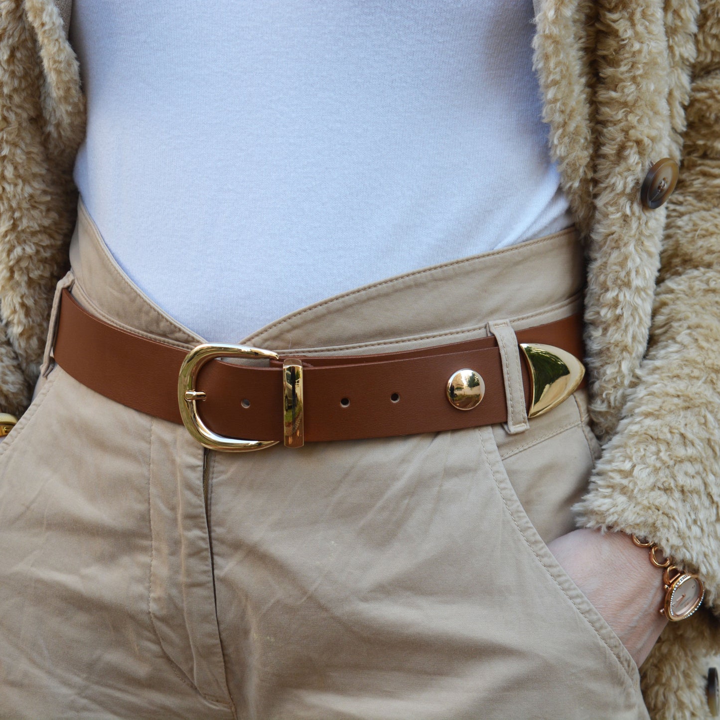 Leather Belt GOLDEN ARROW