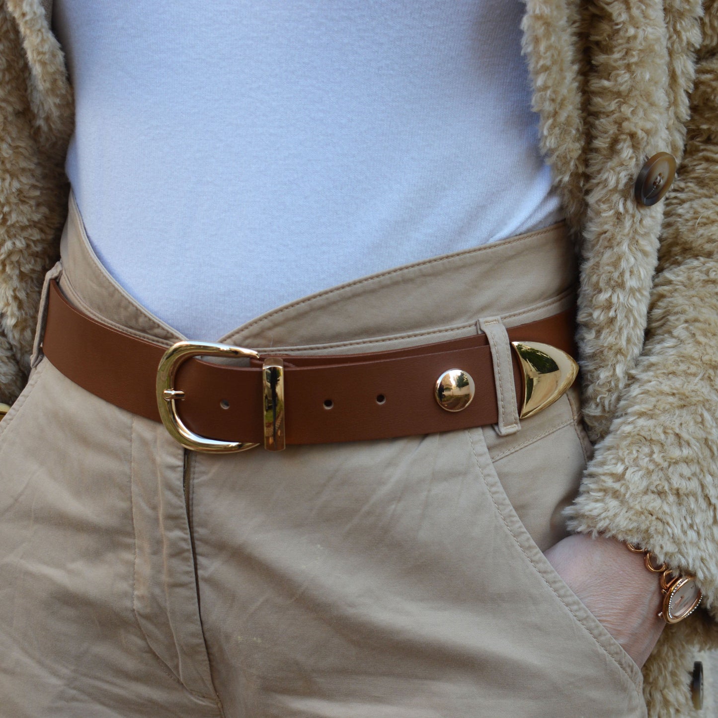 Leather Belt GOLDEN ARROW