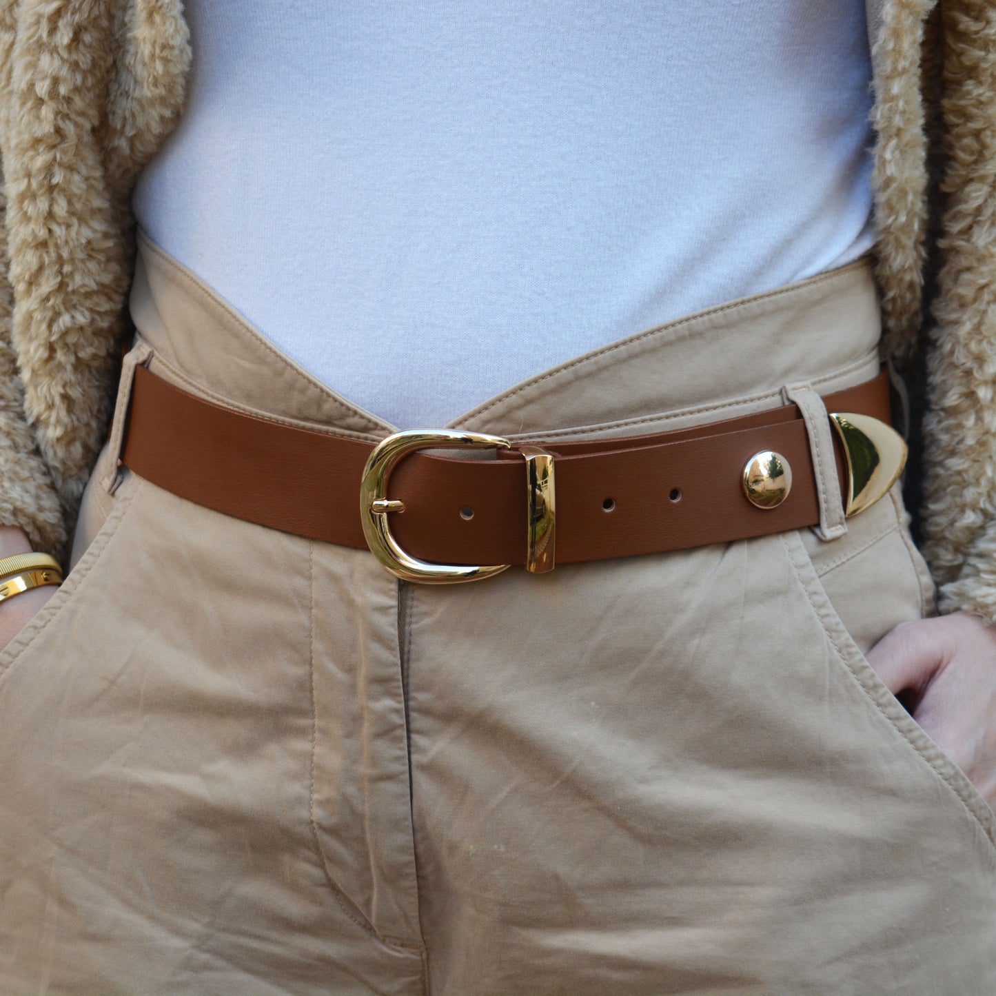 Leather Belt GOLDEN ARROW
