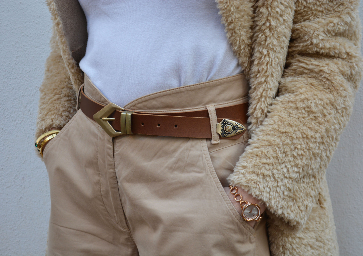 Leather Belt BRONZE ARROW