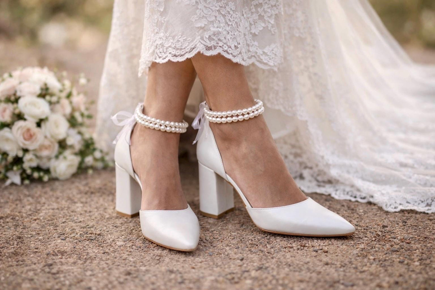 Annabelle Pearl Block heels