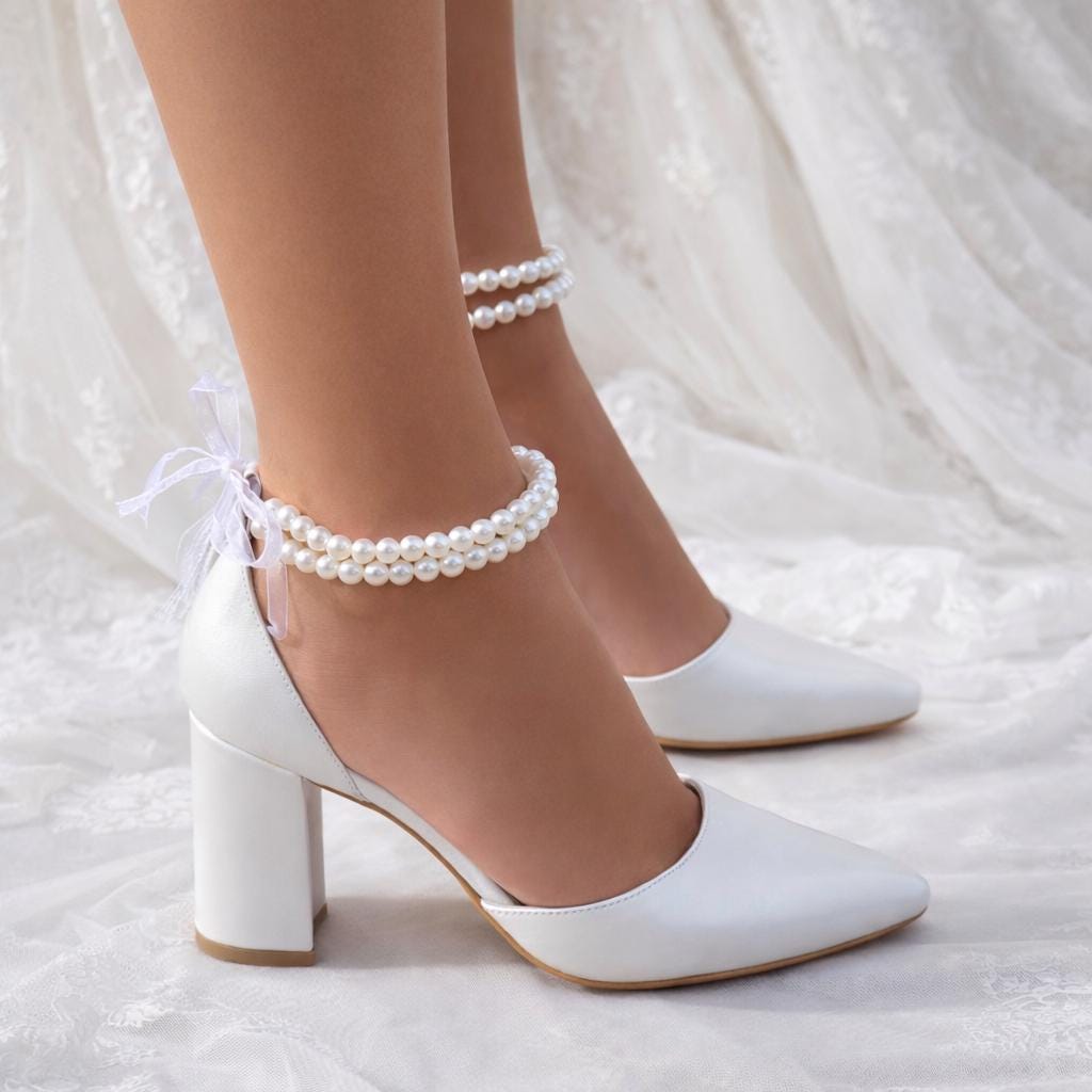 Annabelle Pearl Block heels