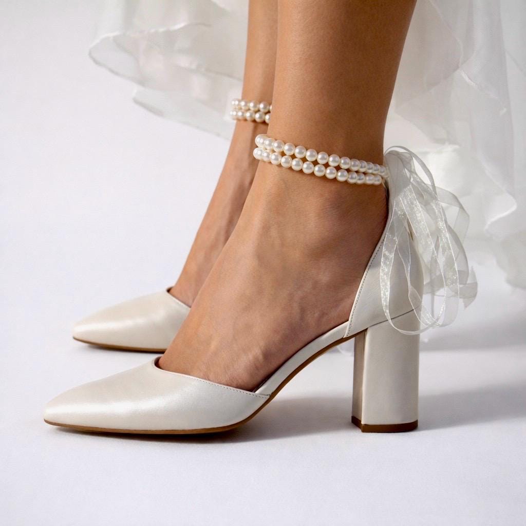 Annabelle Pearl Block heels