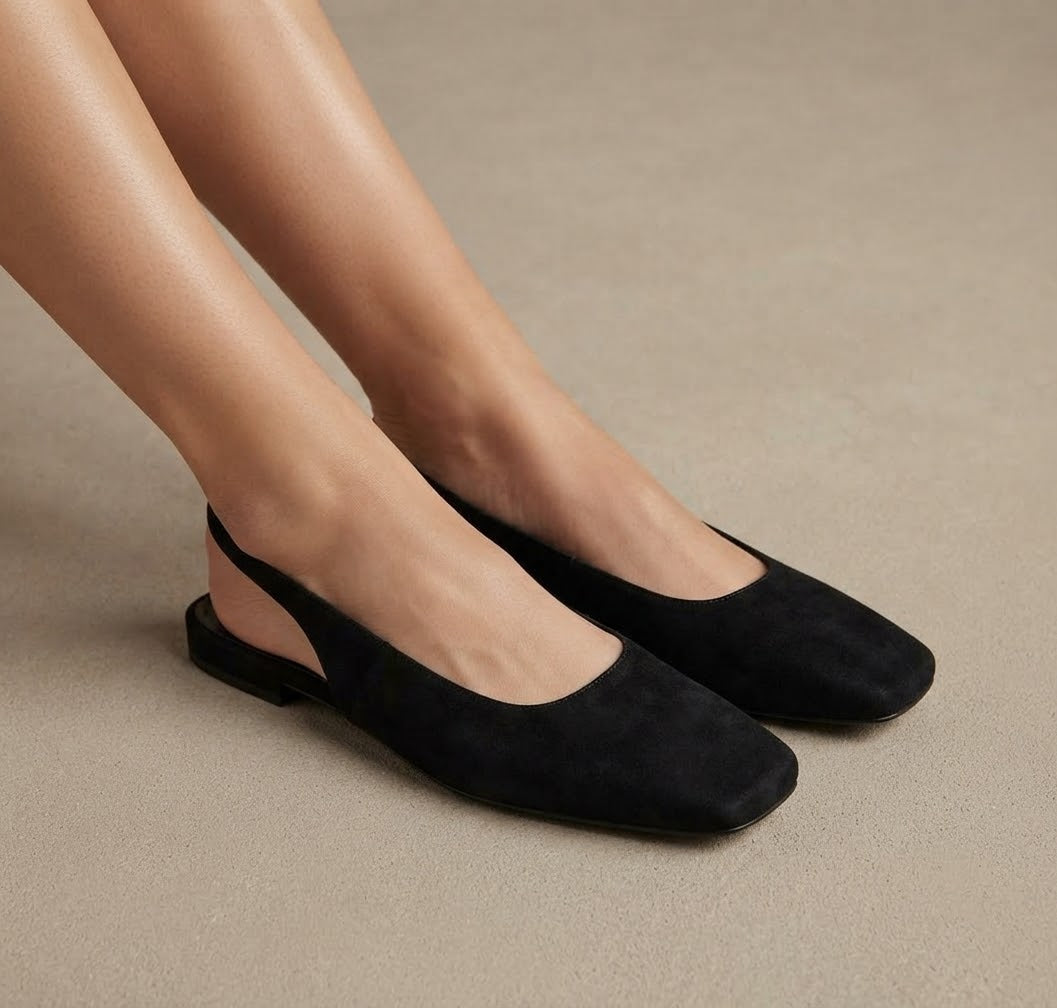 Suede Slingback Flats KLEO