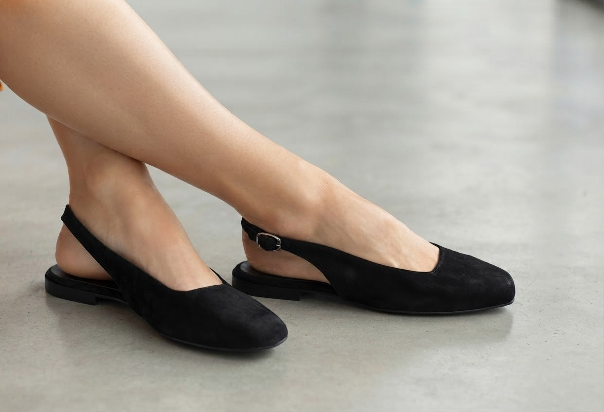 Suede Slingback Flats KLEO