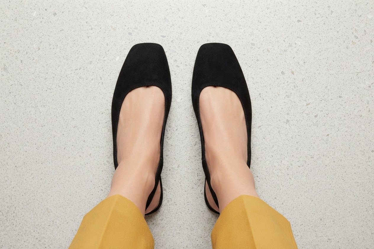 Suede Slingback Flats KLEO