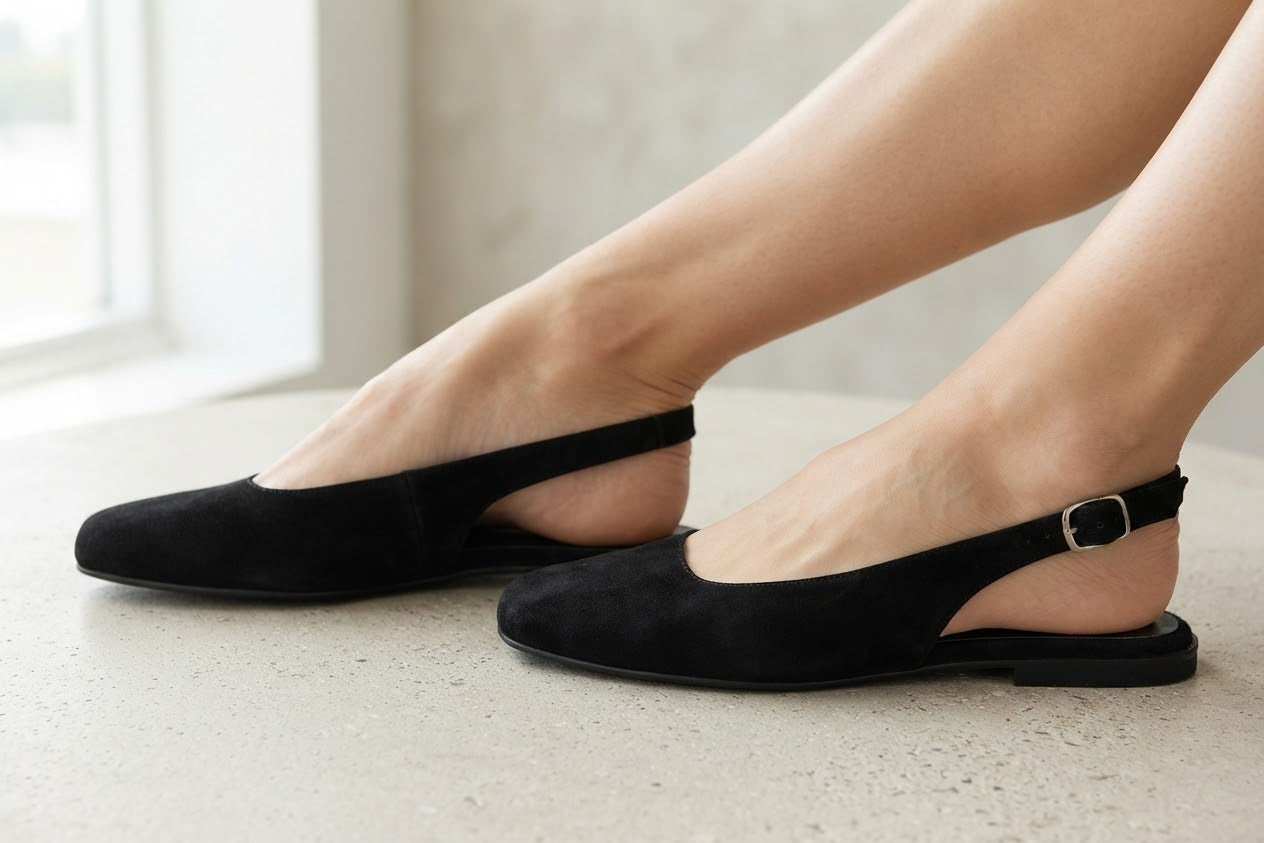 Suede Slingback Flats KLEO