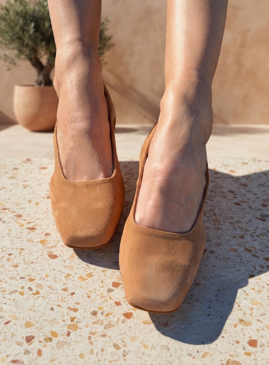 Suede Slingback Flats KLEO