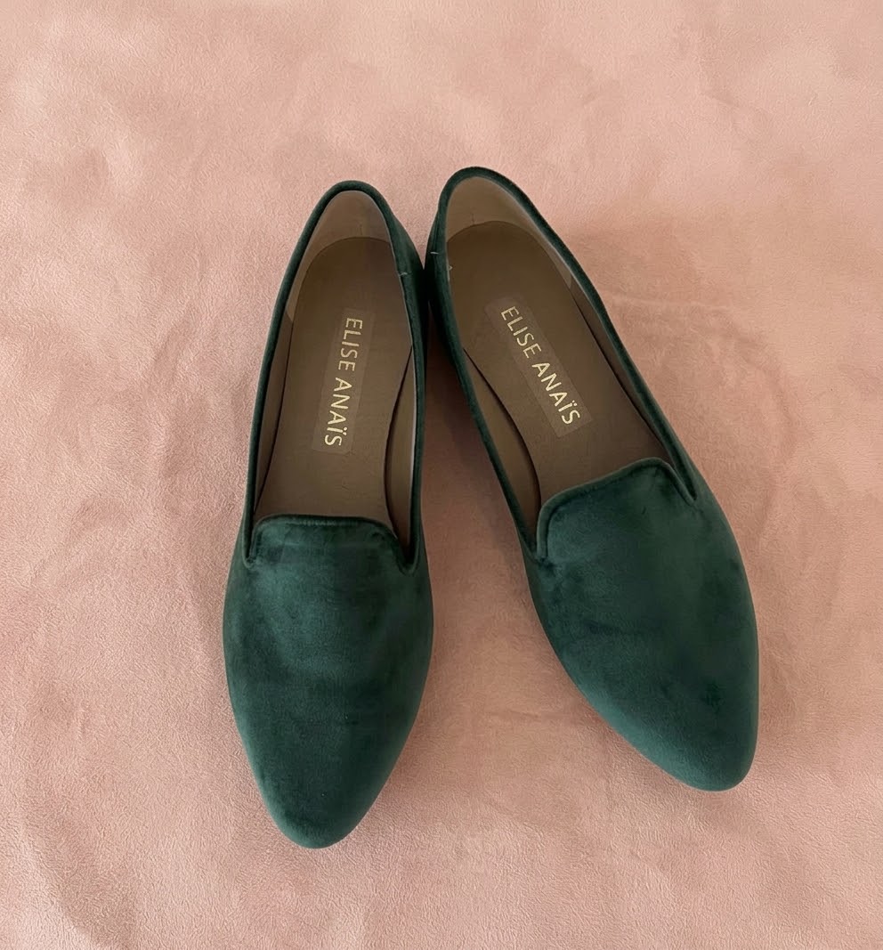 Handmade Emerald Velvet Loafers SOHO