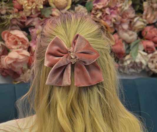 Elise Velvet Hair Bow