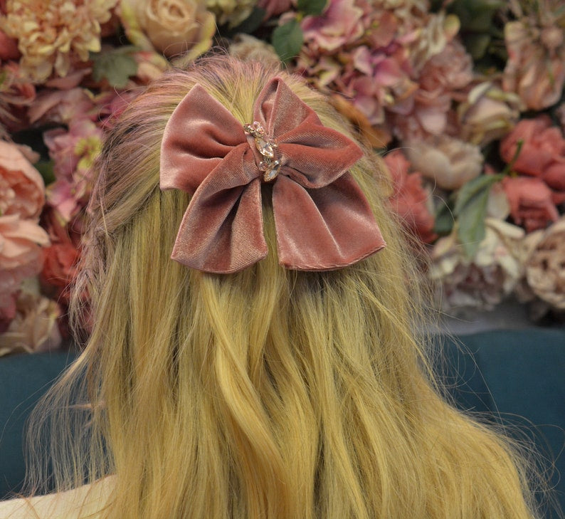 Elise Velvet Hair Bow