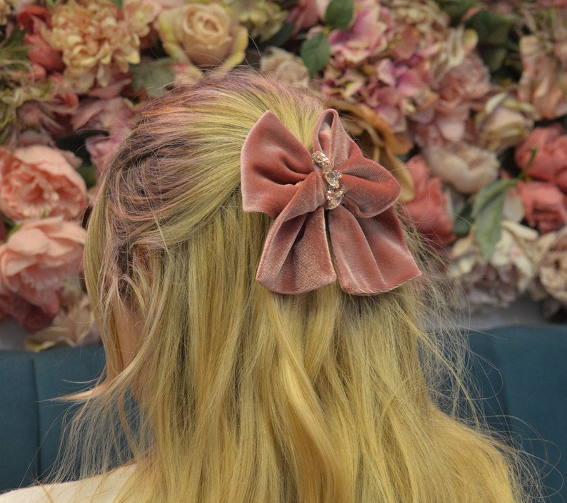 Elise Velvet Hair Bow