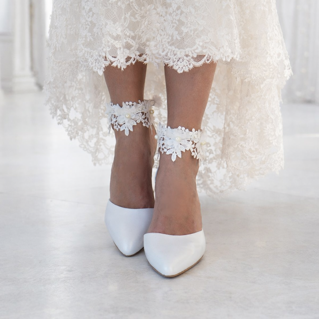 Charlotte Ivory Block heels