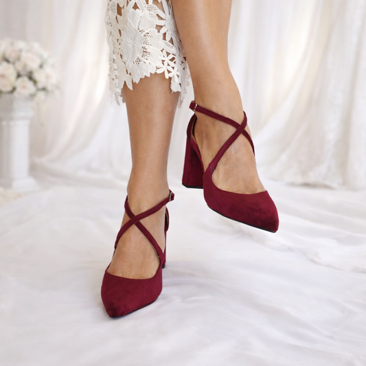Sophia Burgundy Velvet