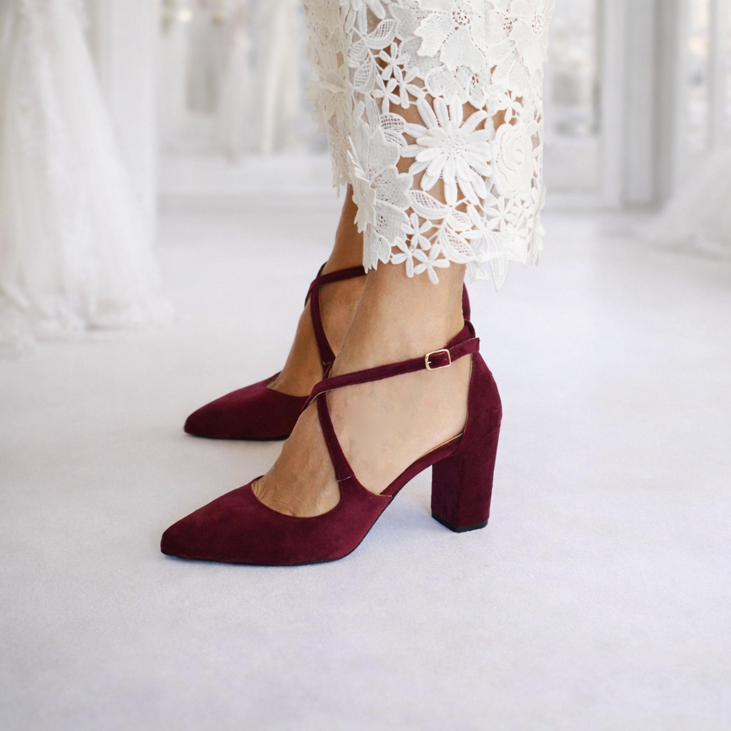 Sophia Burgundy Velvet