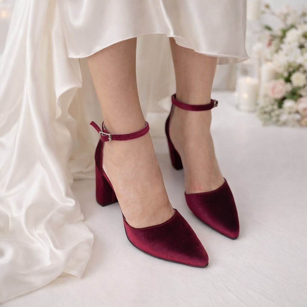 Melia Burgundy Velvet