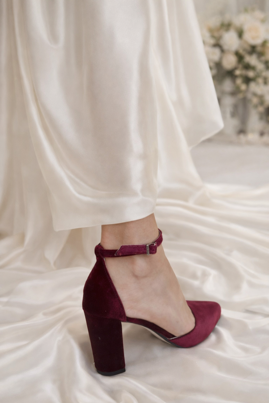 Melia Burgundy Velvet