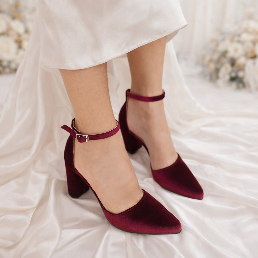 Melia Burgundy Velvet